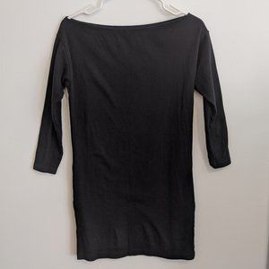 LAST CHANCE Black American Apparel Off-Shoulder Fitted Dress